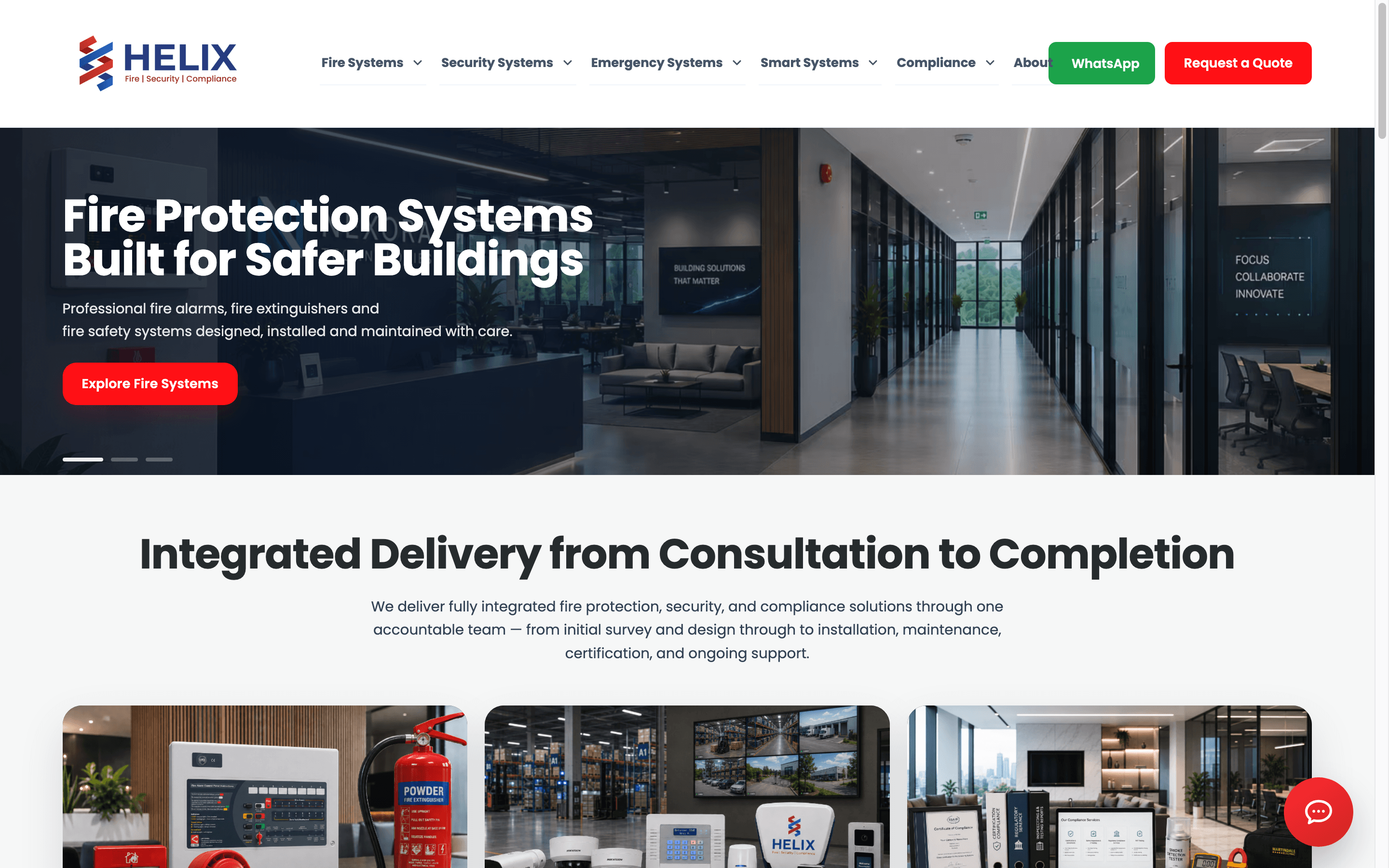 Helix Fire & Safety Website Redesign — featured case study